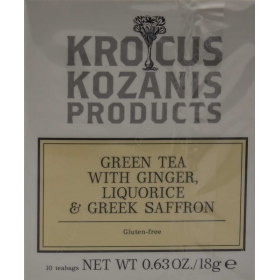 Zielona herbata z imbirem, lukrecją i greckim szafranem, 18g