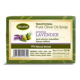 Mydło naturalne oliwkowe o aromacie lawendy, 100g