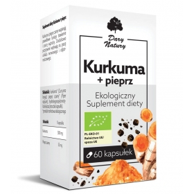 Kurkuma + pieprz, ekologiczny suplement diety, 60 kapsułek